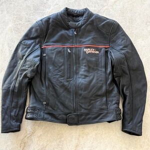 Mens Harley-Davidson Vintage Large Leather Motorcycle Jacket